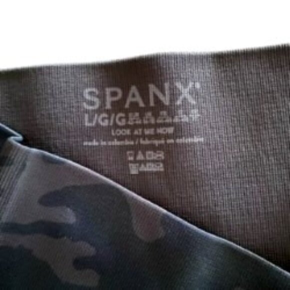 Spanx Ecocare Seamless Grey Camo Leggings Large - Picture 3 of 6